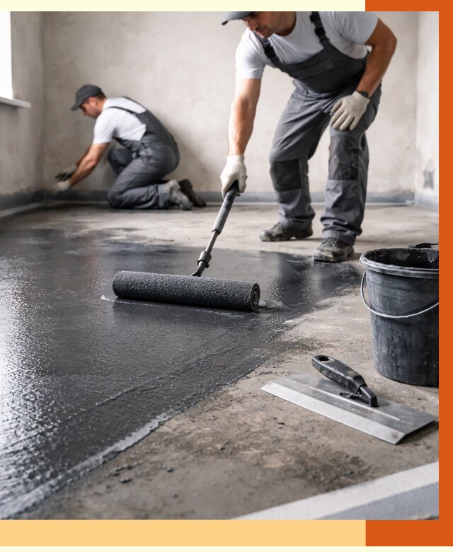 Профессиональная гидроизоляция пола в Орехово-Зуево от 8857 руб. под ключ | ТепломастерРхв