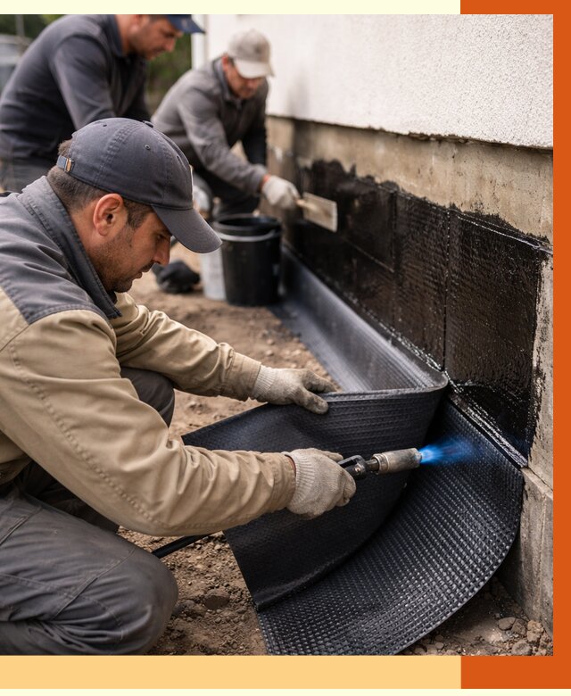 Гидроизоляция цоколя и отмостки в Орехово-Зуево от 8857 руб. — ТепломастерРхв