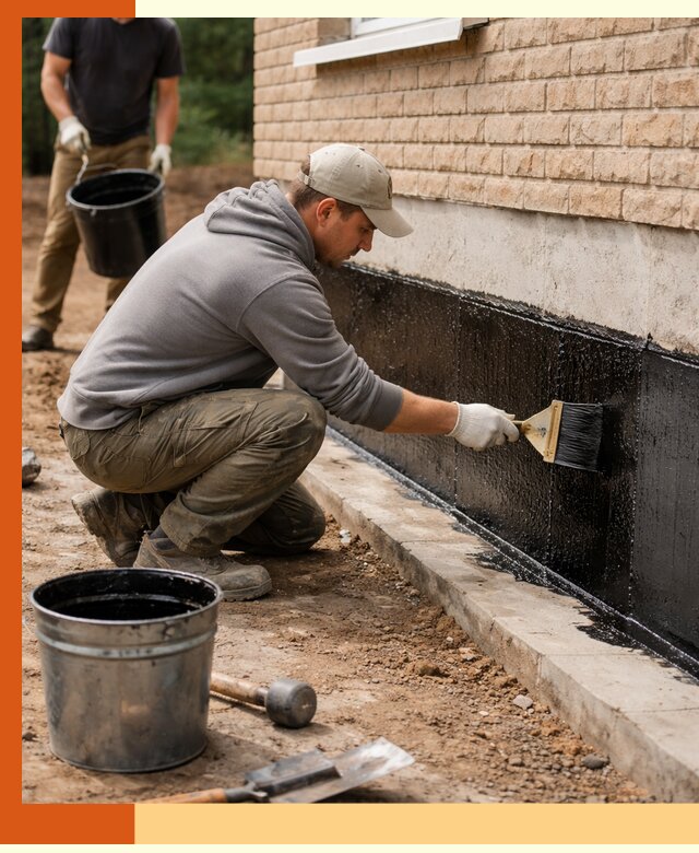 Гидроизоляция цоколя домов и зданий в Орехово-Зуево эффективными методами