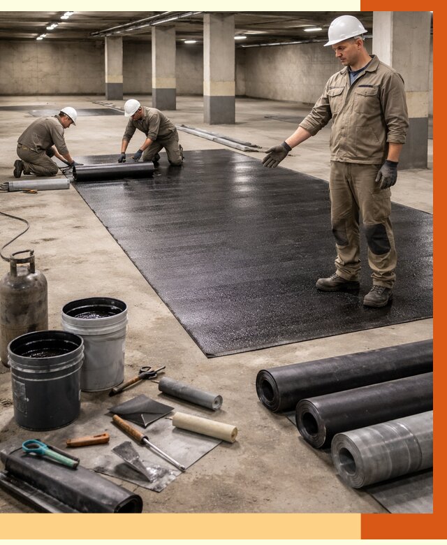 Гидроизоляция паркинга в Орехово-Зуево от 1250 руб/м² — профессиональная защита | ТепломастерРхв