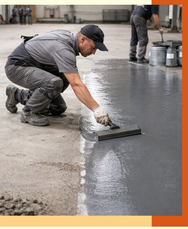 Гидроизоляция промышленного пола в Орехово-Зуево от 1250 руб./м2 — ТепломастерРхв специалисты под ключ