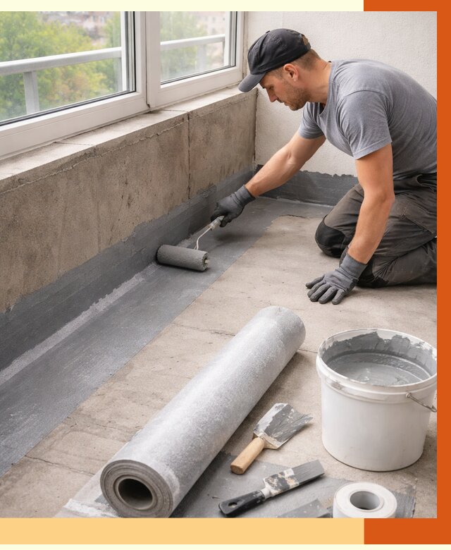 Профессиональная гидроизоляция балкона в Орехово-Зуево от 4376 руб. | ТепломастерРхв