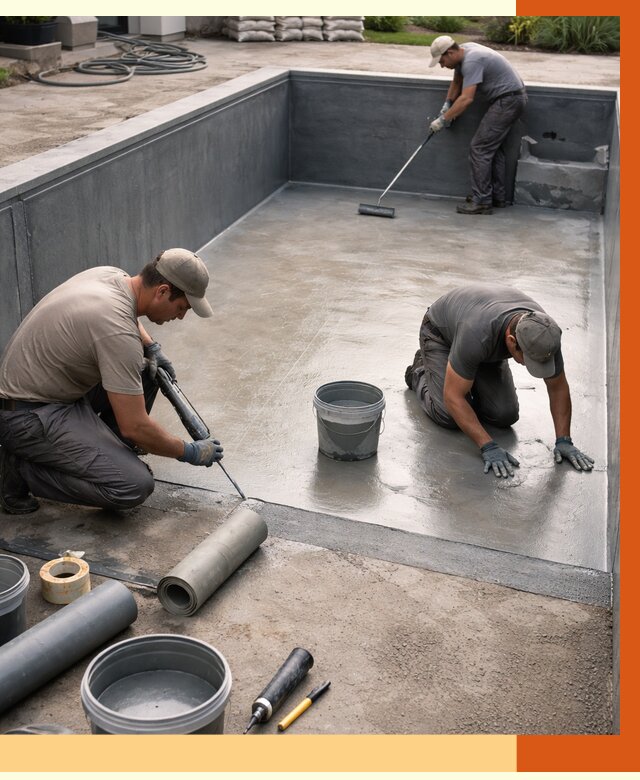 Профессиональная гидроизоляция бассейна в Орехово-Зуево от 6773 руб. за м2 | ТепломастерРхв