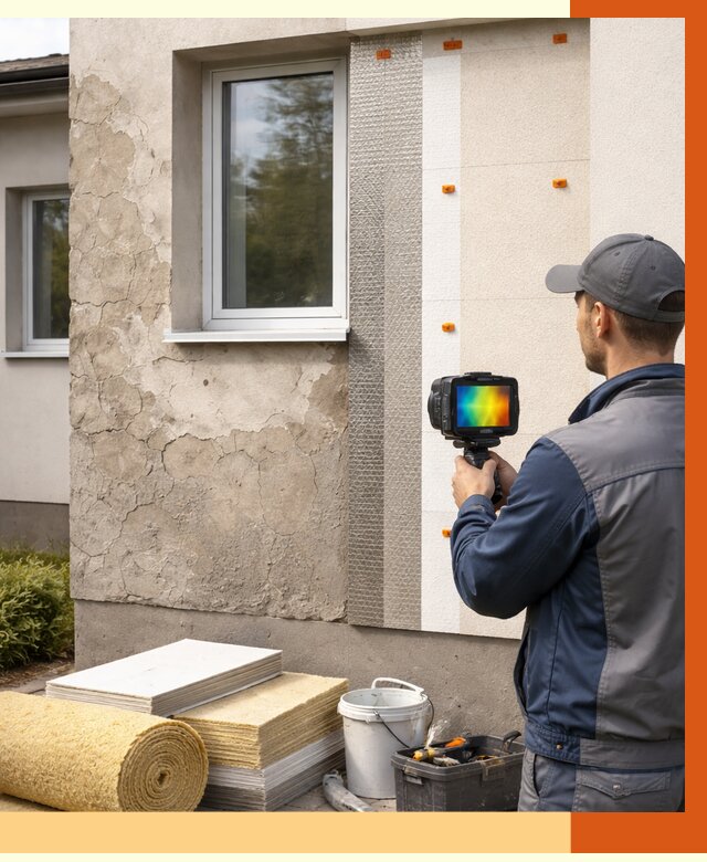 Тепловизионное обследование фасада в Орехово-Зуево от 4689 руб. под ключ | ТепломастерРхв