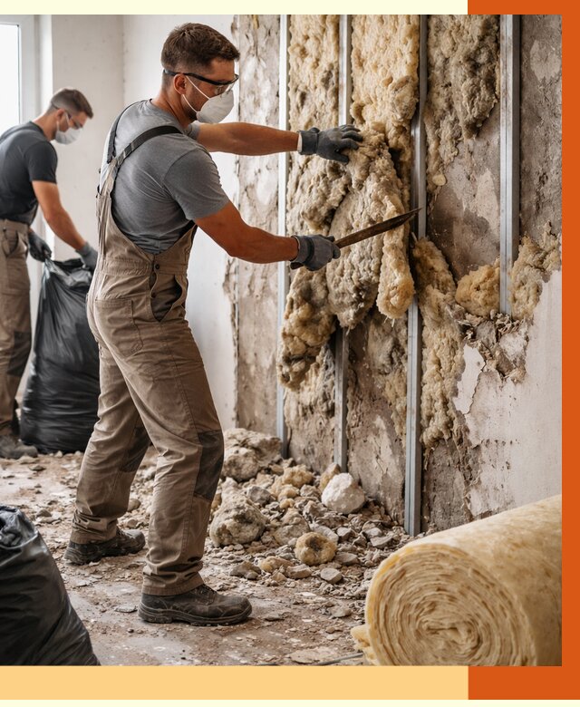 Демонтаж старого утеплителя в Орехово-Зуево от 3647 руб. — работы под ключ | ТепломастерРхв