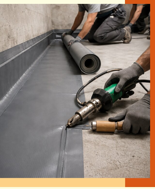 Монтаж гидроизоляционной мембраны в Орехово-Зуево от 1037 руб/м2 | ТепломастерРхв