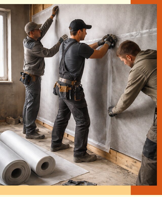 Монтаж ветроизоляции в Орехово-Зуево от 4689 руб./м2 — профессионально | ТепломастерРхв