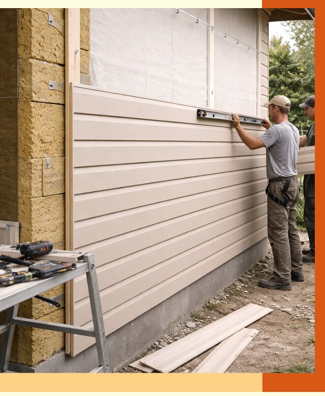 Монтаж сайдинга после утепления в Орехово-Зуево от 1928 руб. — обшивка и облицовка | ТепломастерРхв